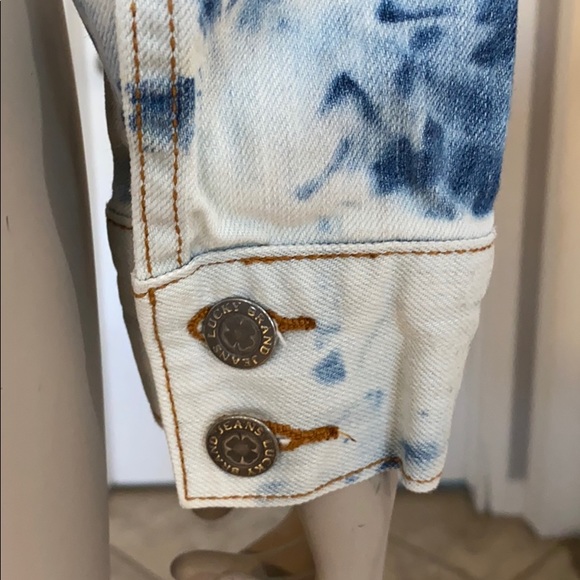 Lucky Brand Jean Jacket bleach-dyed jean jacket - Picture 6 of 9